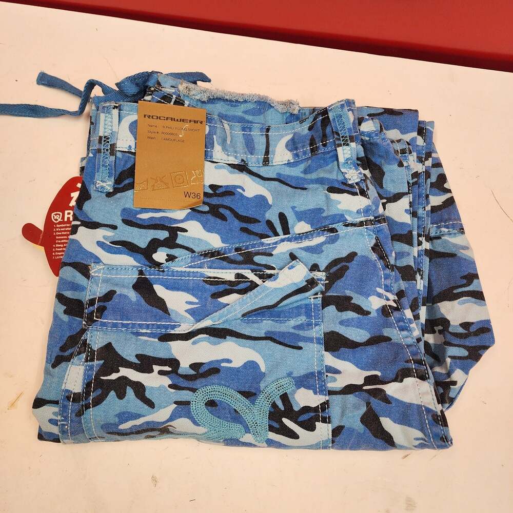 Rocawear R Philly Long Short Camouflage Blue Shorts W36